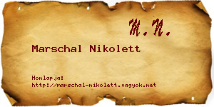 Marschal Nikolett névjegykártya